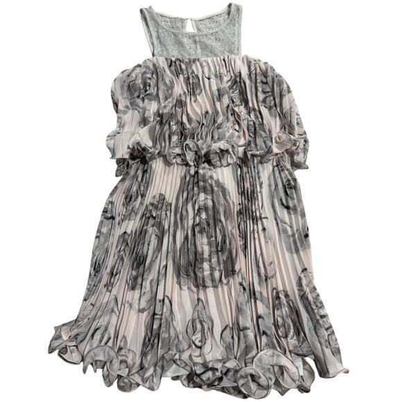 NWT BCBGeneration Sleeveless Cocktail Dress Blouson Ruffle Floral Sz 0 MSRP $260 - Picture 2 of 13